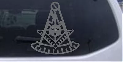 Masonic Past Master Car Or Truck Window Laptop Decal Sticker Silver 3X2.8 • $6.22