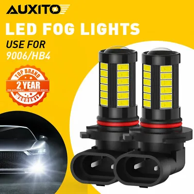 AUXITO 9006 LED Front Fog Light Driving Bulbs Kit Super Bright 6000K 2400LM Lamp • $12.99