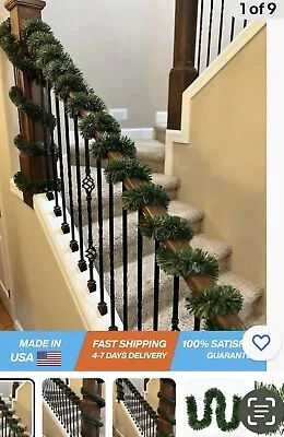 50 Foot Garland For Indoor/Outdoor Use For Decorations Non-Lit Soft Green • $14