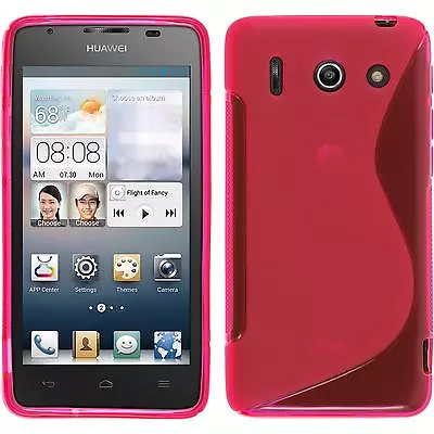 Silicone Case For Huawei Ascend G510 S-Style Hot Pink + Protective Foils • $8.09