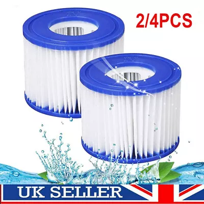 2-4PCS For Bestway Lazy Lay-Z-Spa Filters VI Cartridge Hot Tub Spa Swimming Pool • £10.41
