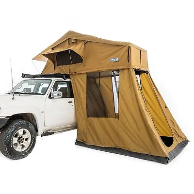Adventure Kings Camping Roof Top Tent + 4 Man Annex Rack Car Camper Annex 4WD • $748