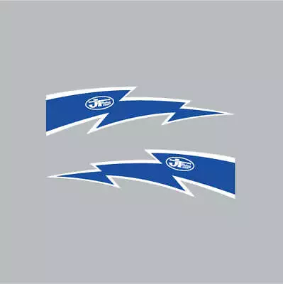 JT Racing - LIGHTNING BOLT - Blue & White Decal Set - Old School BMX • $16.50