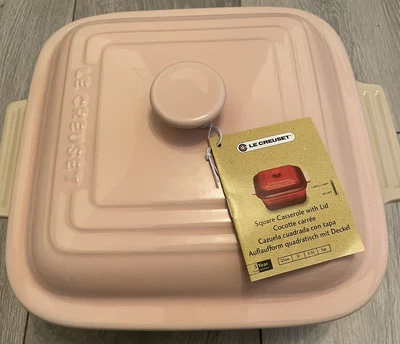 £55 • Buy LE CREUSET Milky Pink Square Stoneware Casserole Dish With Lid 3.3L NEW