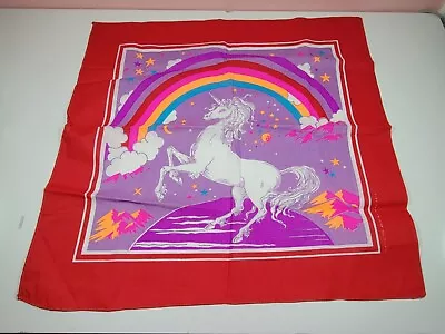 Vintage Unicorn Rainbow Bandana  Handkerchief Kawaii • $12.99