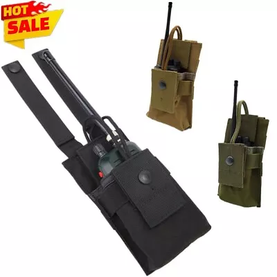 US Tactical Outdoor Radio Walkie Talkie Pouch Molle Waist Bag Duty Pouch Holster • $8.46