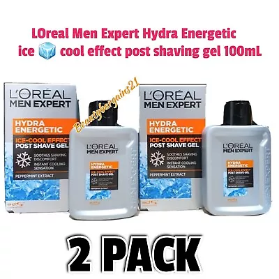 LOreal Men Expert Hydra Energetic Ice-cool Effect Post Shaving Gel 100mL2PACK • £32.90