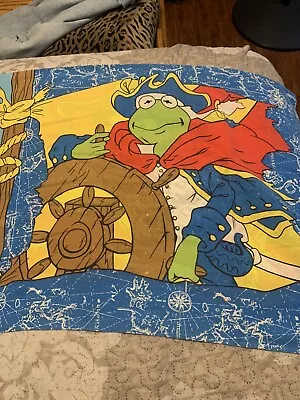 Vintage Kermit The Frog And Animal Pirate Reversible Pillowcase  • $14.99