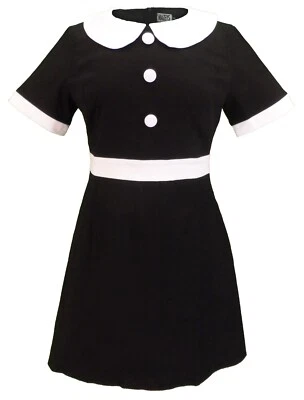 £39.99 • Buy Ladies 60s Retro Mod Vintage Black Dress