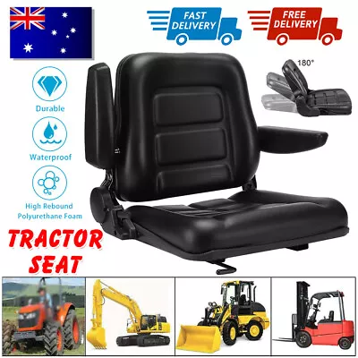 Tractor Seat Forklift Excavator Universal Suspension Backrest Trucks Chair Adjus • $128.95
