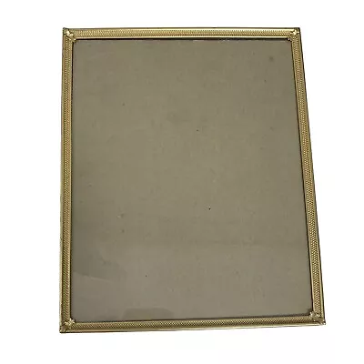 Vintage Picture Frame 8x10 Gold Colored Frame Free Standing Glass Front • $29.99