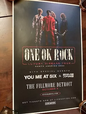 One OK Rock The Fillmore Detroit 2022 Event Poster • $4.50