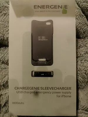 Energenie CHARGESLEEVE FOR IPHONE 4/4S Portable Charger Stock Overflow. Cheap. • £7