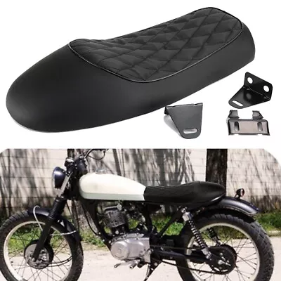 Motorcycle Cafe Racer Brat Hump Retro Saddle Seat For Harley Honda Suzuki Yamaha • $35.67