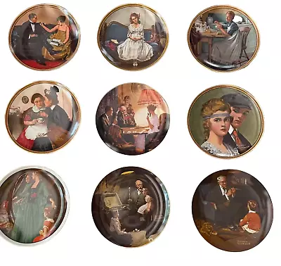 Norman Rockwell Collector Limited Edition Plates Set Of 14 W/Certificatications • $1000