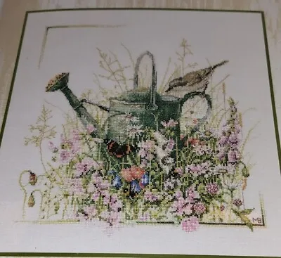 Lanarte Marjolein Bastin Watering Can Wild Flowers Bird Cross Stitch Kit • $69.89