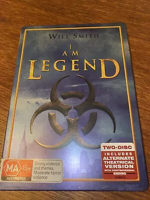 I Am Legend 2 Disc Steel Book Set DVD Will Smith 2007 - Region 4 PAL - Free Post • $8.90