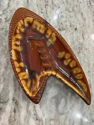 $39 • Buy Vintage California Pottery Atomic Boomerang Ashtray Star Trek Emblem