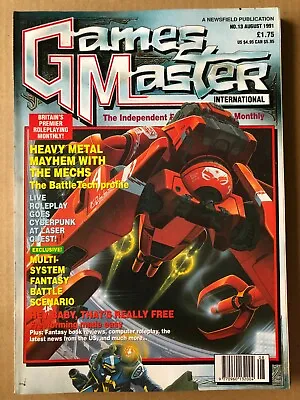 Games Master International Magazine Aug 1991 #13 Fantasy Gaming Monthly • £8.50