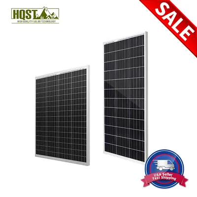 HQST 100W Watt 12V Volt Mono Or Poly Solar Panel PV Power For RV Home Off Grid • $67.99