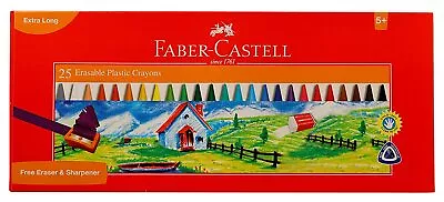 Faber-Castell Erasable Plastic Crayon Set Gift Pack- 110mmPack Of 25 Assorted • $47.84