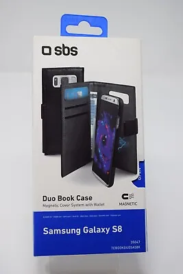 SBS Duo Book Case For Samsung Galaxy S8 - Magnetic Cover System With Wallet • £1.99