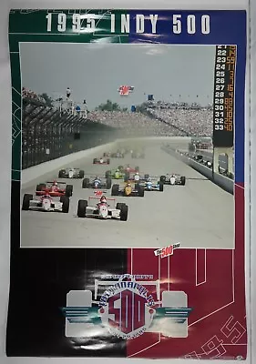 1995 Indianapolis 500 Event Promo Collector Poster Indy 500 IndyCar Al Unser Jr • $24.99