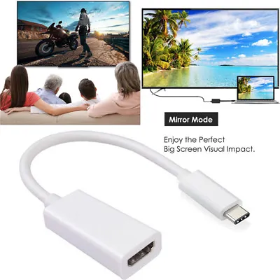 Type C To HDMI Cable Adapter Converter For MacBook Samsung S8 S9 S10+ Huawei P30 • $5.09