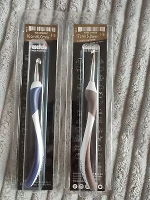 Set Of 2 Addi Swing Crochet Hooks Erg 16 Cm/6.0 Mm And 17 Cm/5.0  Mm • £15