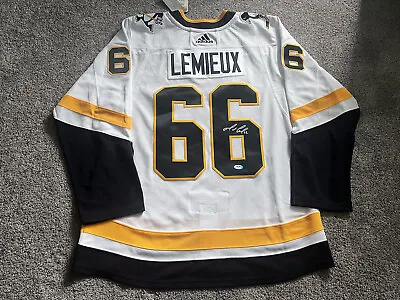 MARIO LEMIEUX Pittsburgh Penguins SIGNED Autographed Retro JERSEY PSA COA 54 • $1124.99