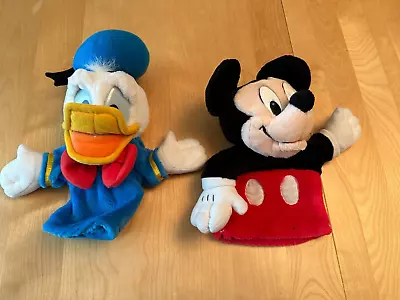 Vintage Mattel Disney Donald Duck & Mickey Mouse 10” Plush Hand Puppet  • $35.99