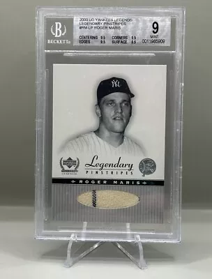 Roger Maris Game-used Jersey Patch 2000 Yankees Legendary Pinstripes Bgs 9 • $139.99