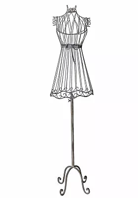 £52.63 • Buy Mannequin Shabby Chic Tailor's Dummy Metal Bust White Mannequin Bust