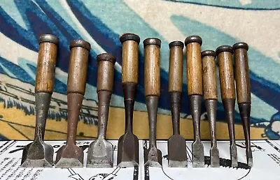 £41.78 • Buy Japanese Vintage Chisel 10set Nomi Made By Famous Blacksmith Kinryu Etc /j58
