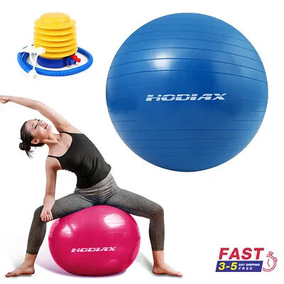 $10.99 • Buy Exercise Workout Yoga Ball For Sport Fitness Pilates Sculpting Balance With Pump