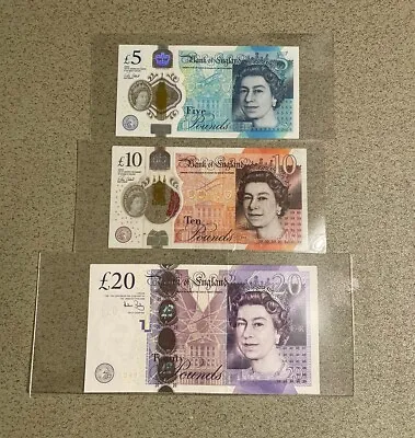 ENGLAND: 5-10-20 Pound Banknote UNC • $90