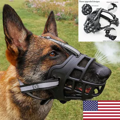 Dog Anti-lick Mouth Cover Breathable Muzzle Pet Mesh Anti-Biting Chewing Licking • £6.69