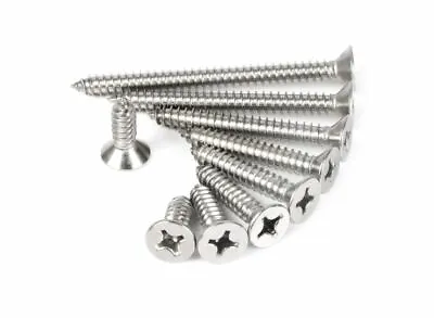 £2.99 • Buy M2 M3 M4 Screws Pozi Self Tapping Stainless Steel Countersunk - Free Delivery