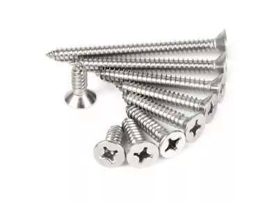 M2 M3 M4 Screws Pozi Self Tapping Stainless Steel Countersunk - Free Delivery • £2.99