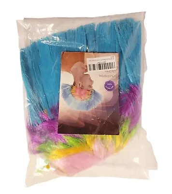 Unisex Rainbow Mohawk Wig Groovy Costume Accessory Cosplay Masquerade Halloween • $10.99