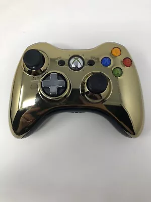 $22 • Buy Microsoft Xbox 360 Special Edition Gold Chrome Controller Tested Works