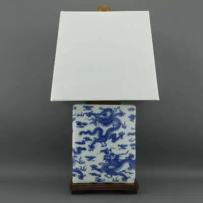 £349 • Buy Ralph Lauren Chinese Porcelain Dragon Blue & White Meredith Table Lamp