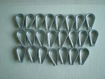 3/16  Galvanized Cable Thimbles / Wire Rope Thimbles - Bag Of 23 Pc's • $11.98