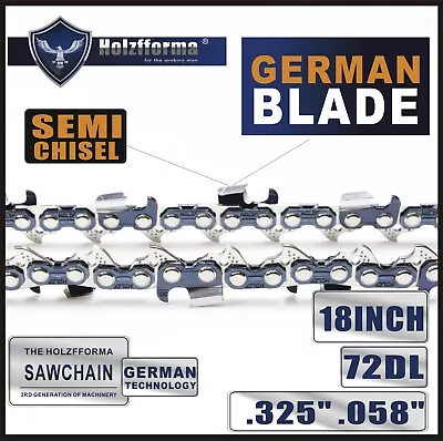 18 Inch Chain .325  .058  Fit Husqvarna Jonsered &Redmax & Sears & SoloSaw 72DL • $30.25