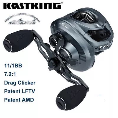KastKing MegaJaws Long Cast Baitcasting Fishing Reel 11/1BB 7.2:1 Saltwater Reel • £141.33