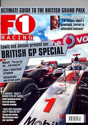 F1 RACING MAGAZINE - JULY 2010  - BRITISH GP SPECIAL - Excellent Condition • £2.75