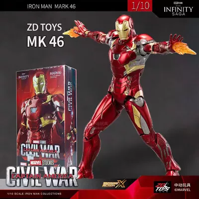 ZD Marvel Toy Iron Man MK46 Mark 46 Action Figure Collection Xmas Gift New 7in • $35.99