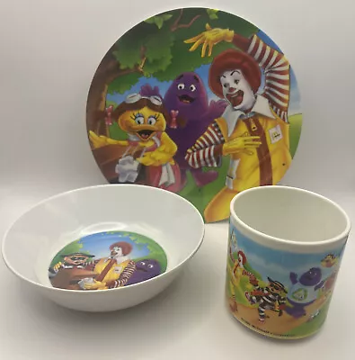 McDonalds Recycle Plate & Bowl Set W/Cup Kids Promotional  Made USA 1991 Vintage • $22.99