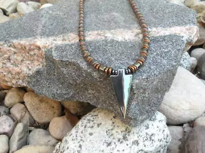 $48.99 • Buy Powerful Magnetic Hematite Black N Copper ARROW NECKLACE STRONG Clasp