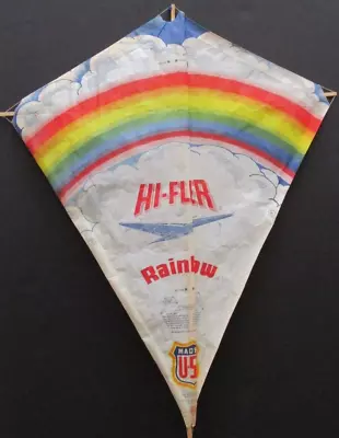 Vintage Paper Kite Early 15 Cent Hi-flier Rainbow • $24.99